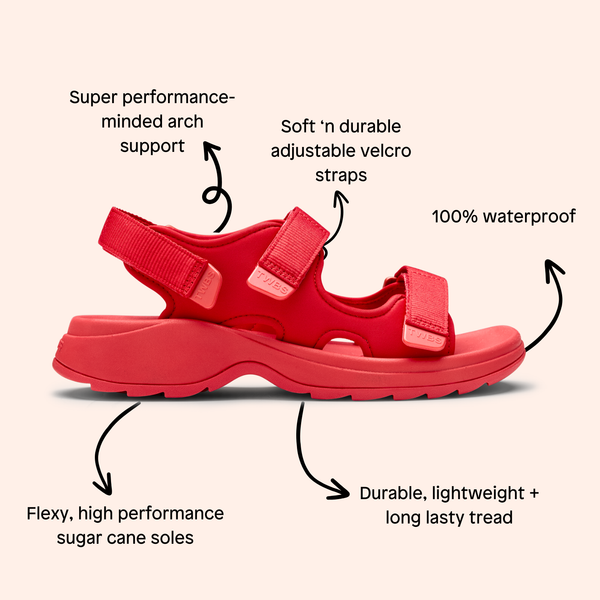 Shop The Hiker in Red | Sandals | TWOOBS
