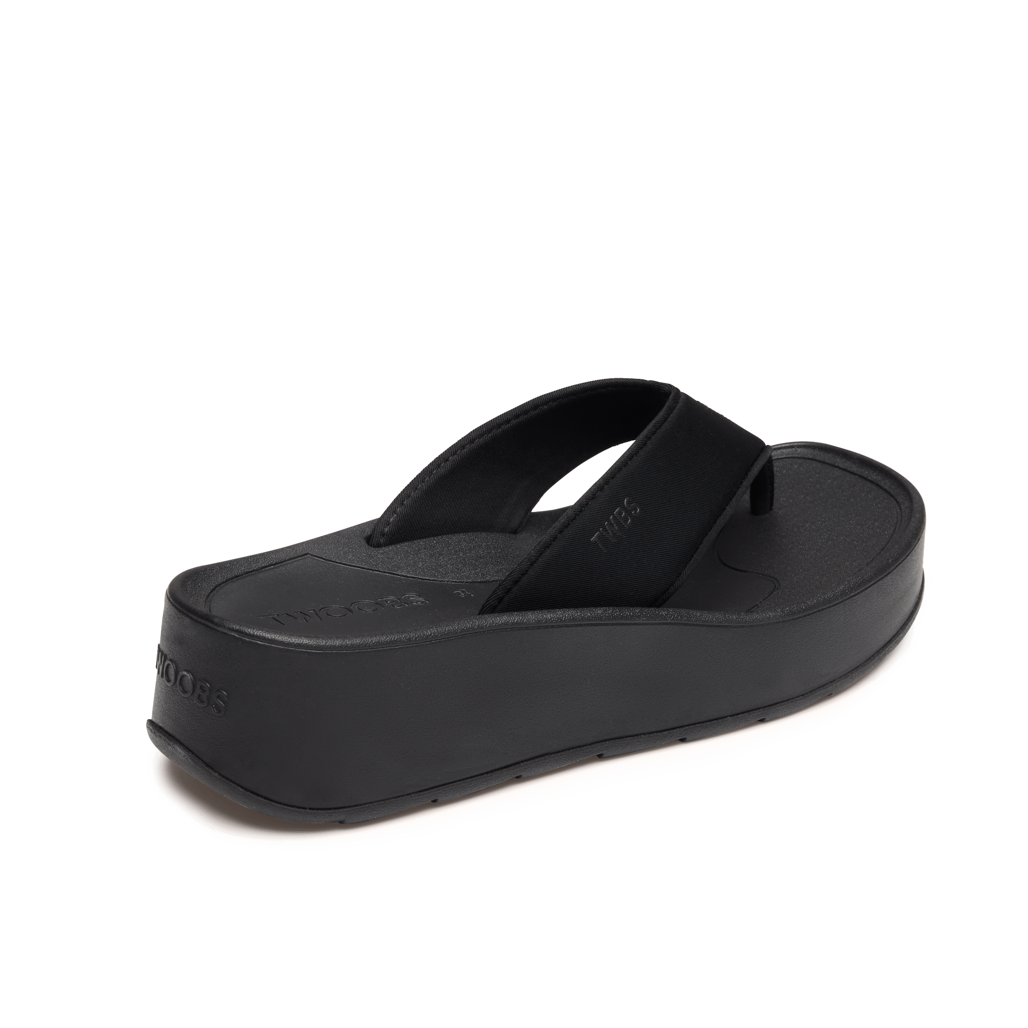 Twoobs Platform Shop The BFF+ in Black | Platform Flip Flop | TWOOBS