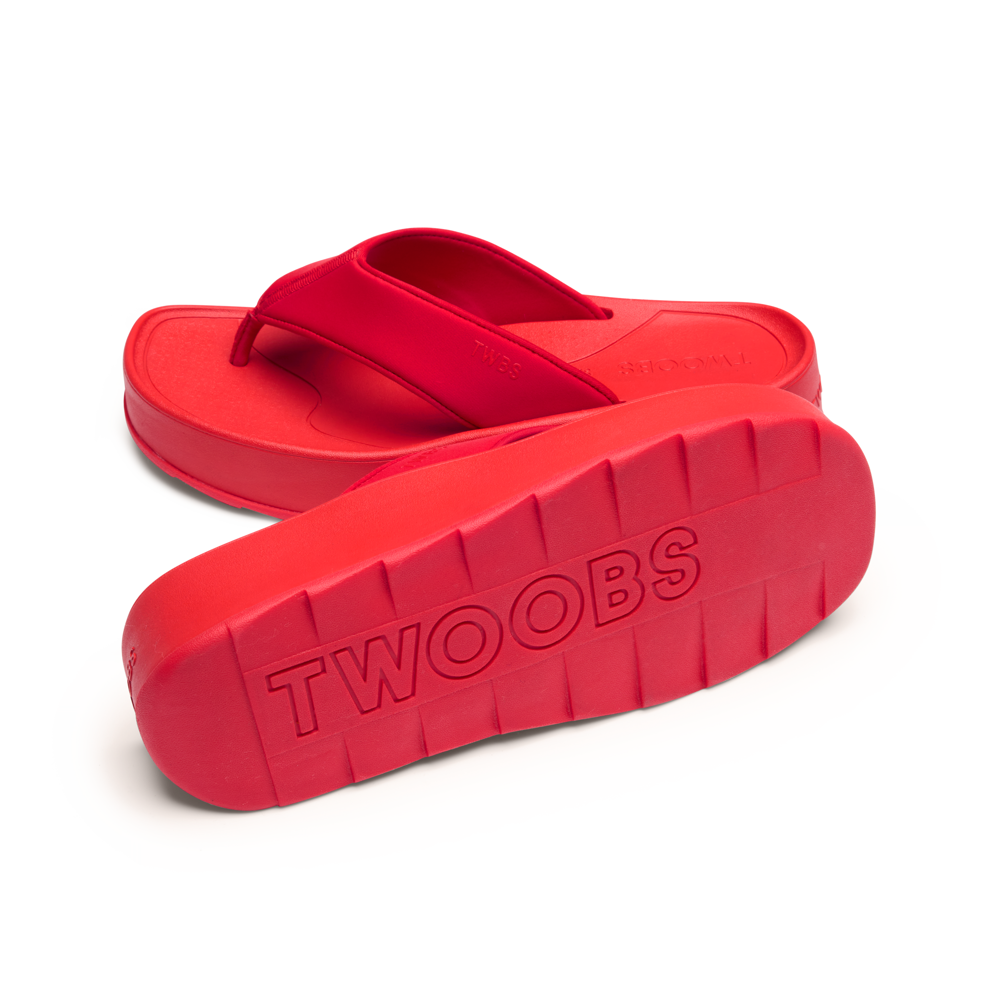 Twoobs Platform Shop The BFF+ in Red | Platform Flip Flop | TWOOBS