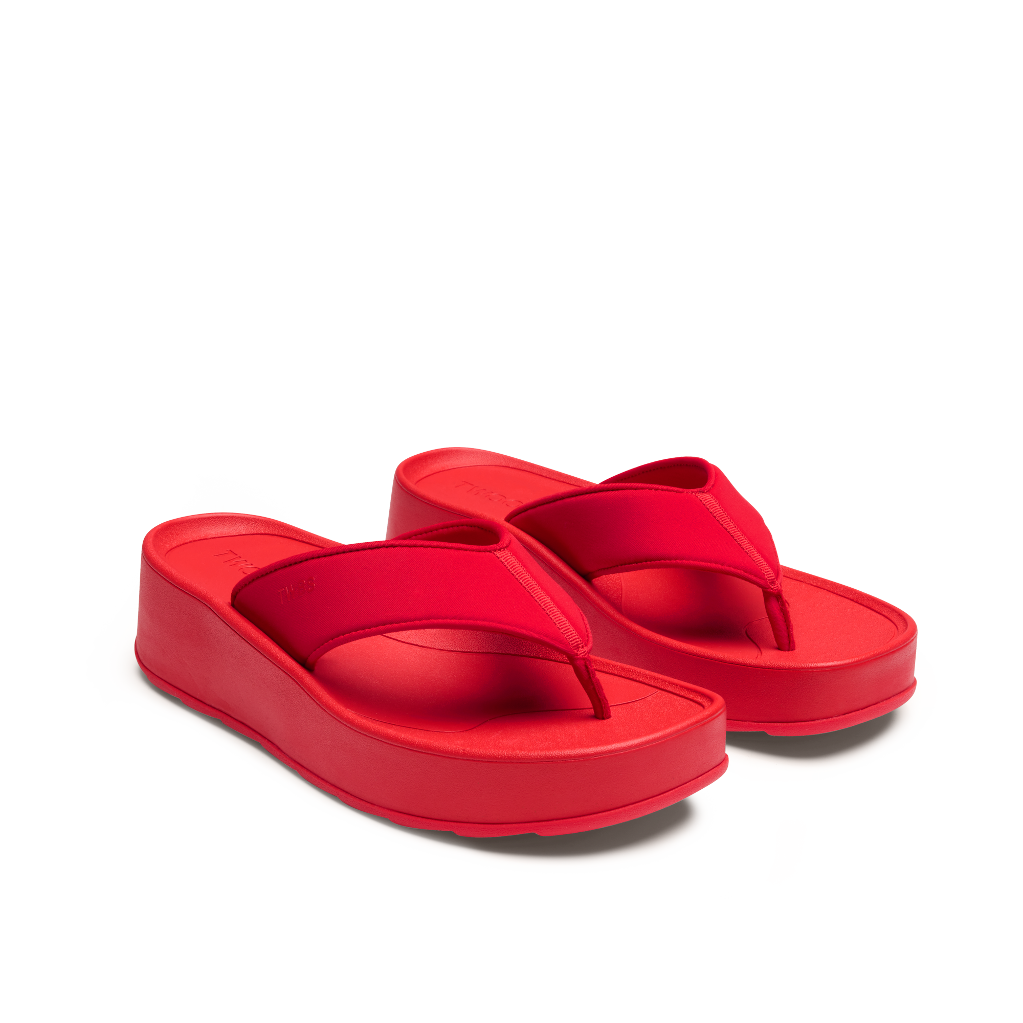 Twoobs Platform Shop The BFF+ in Red | Platform Flip Flop | TWOOBS
