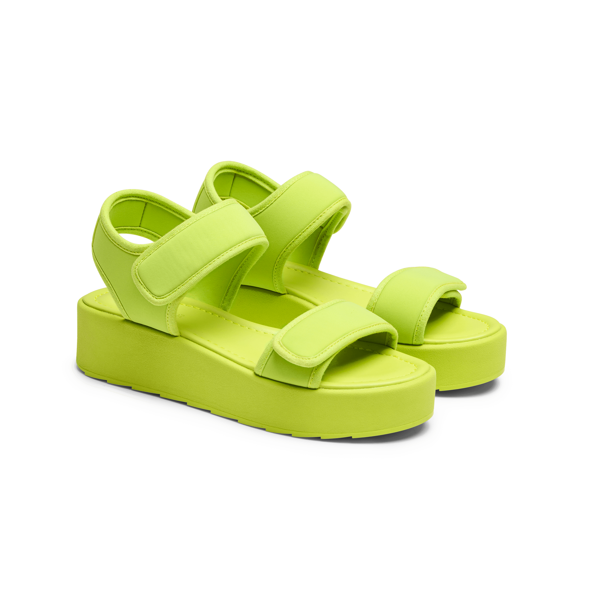 Lime green platform on sale sandals