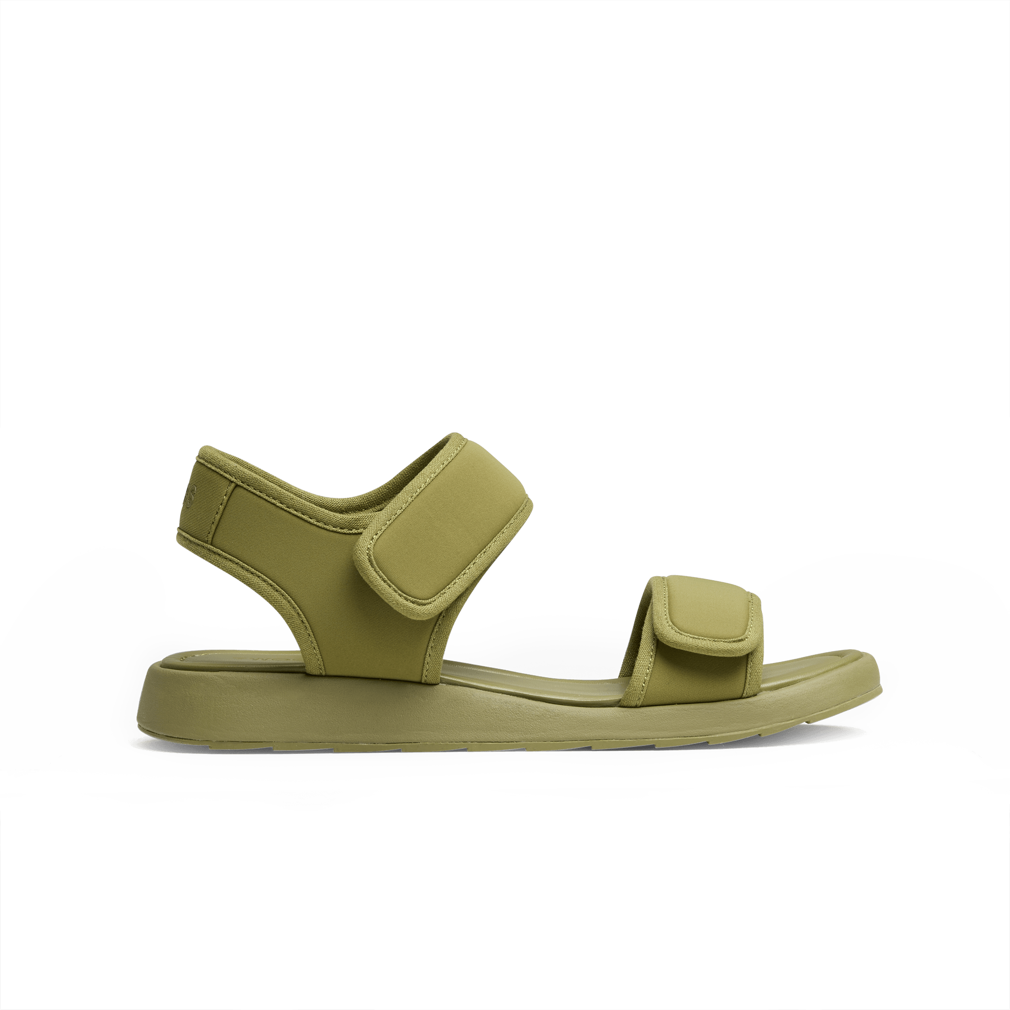Khaki green 2025 flat sandals