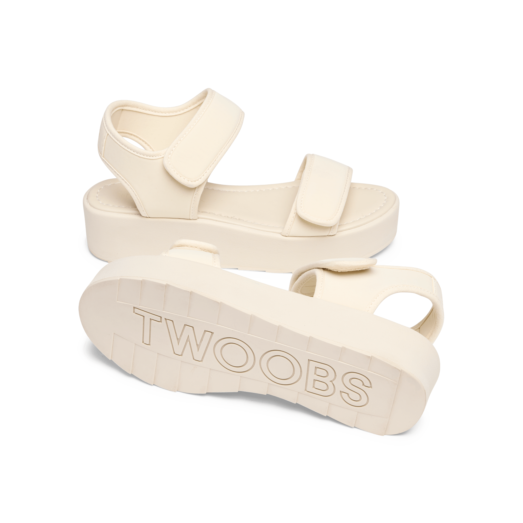 Twoobs Platform Shop The OG+ in White | Platform Sandals | TWOOBS