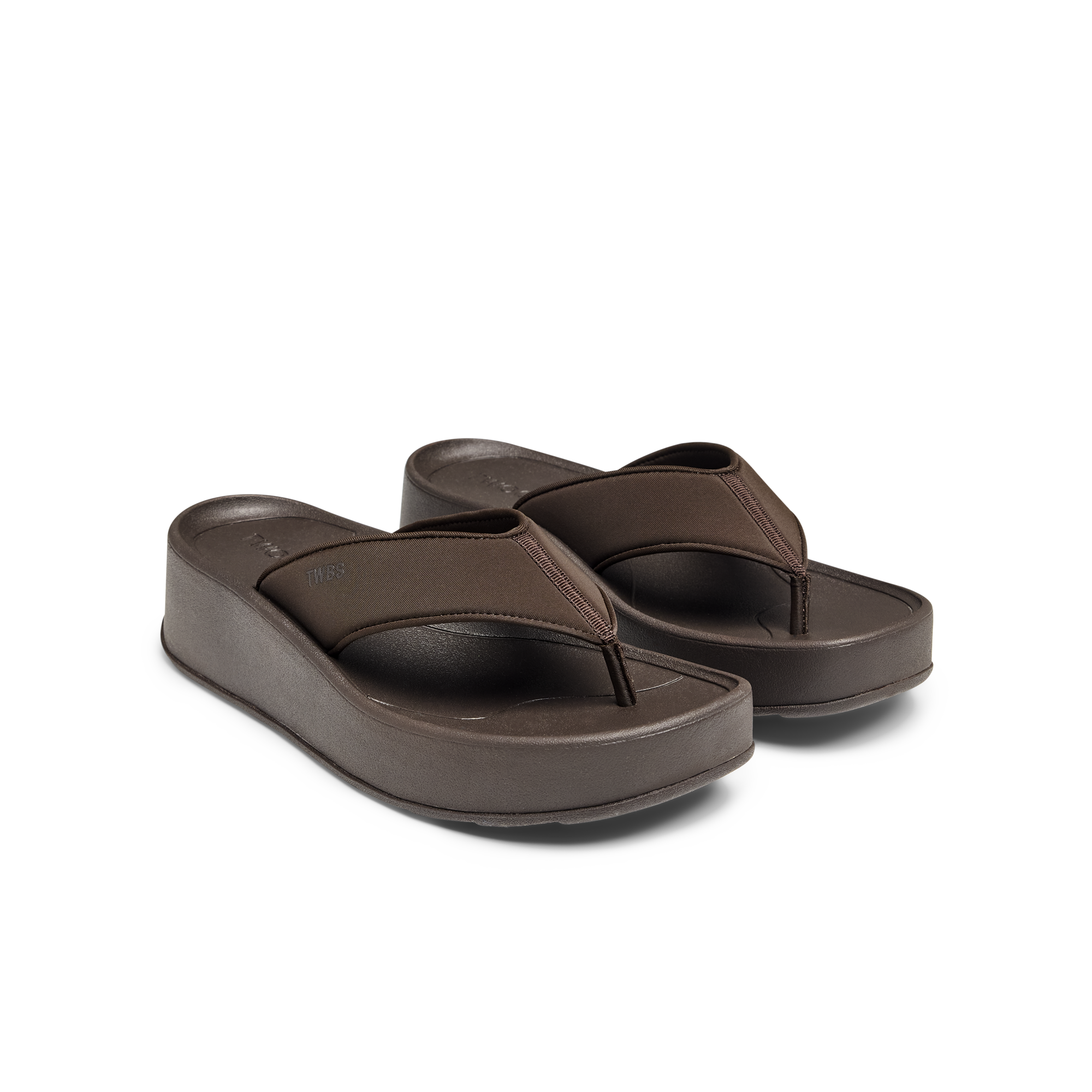 Twoobs Platform Shop The BFF+ in Dark Brown | Platform Flip Flop | TWOOBS