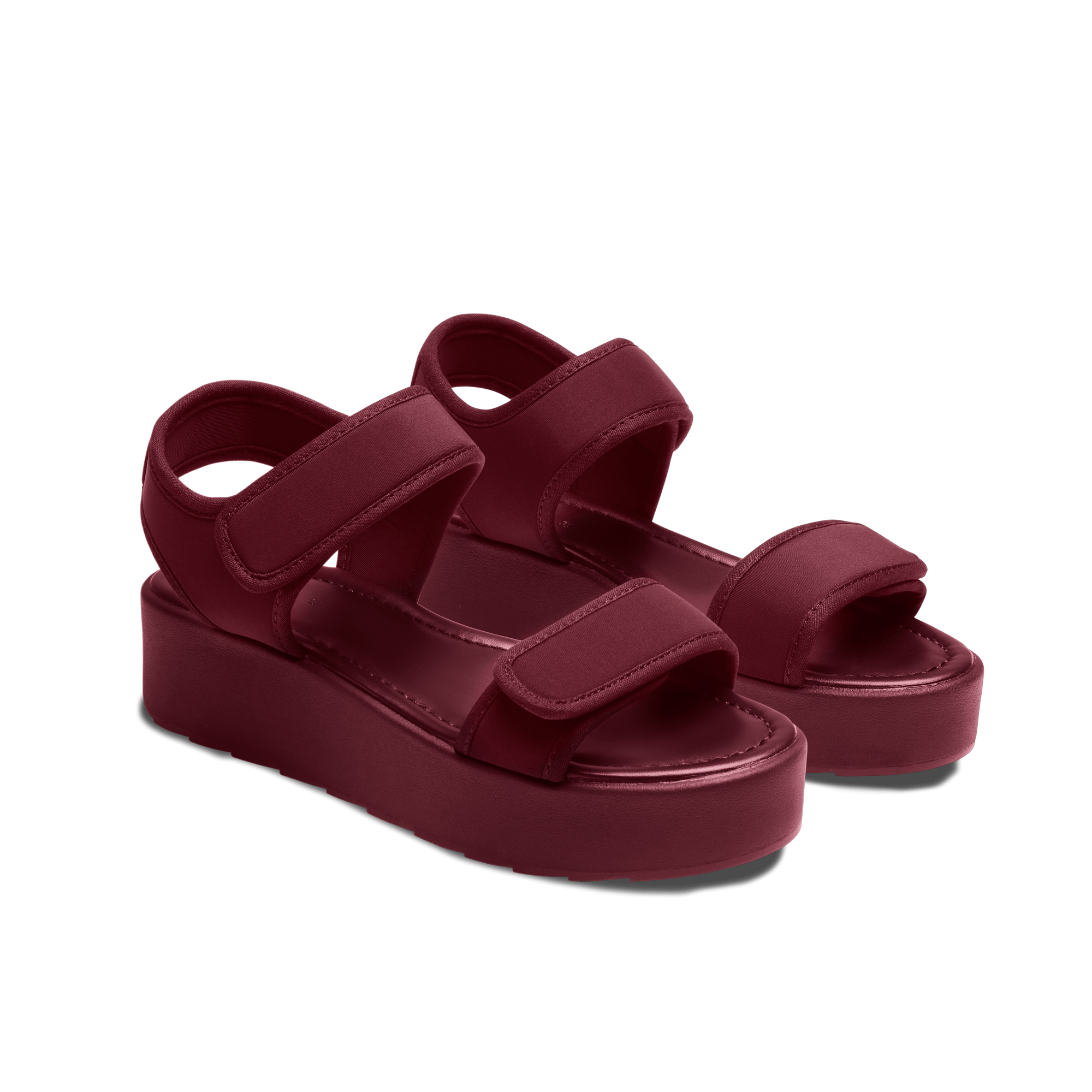Twoobs Platform Shop The OG+ in Burgundy | Platform Sandals | TWOOBS
